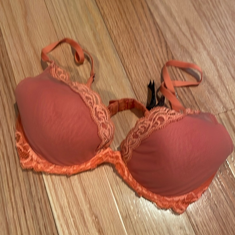 34C Natori Luxuries Collection Elegant Lace Women's Bra - Pink Orange